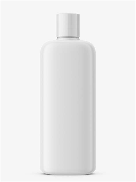 Download White Plastic Cosmetic Bottle with Lid - 150 ml